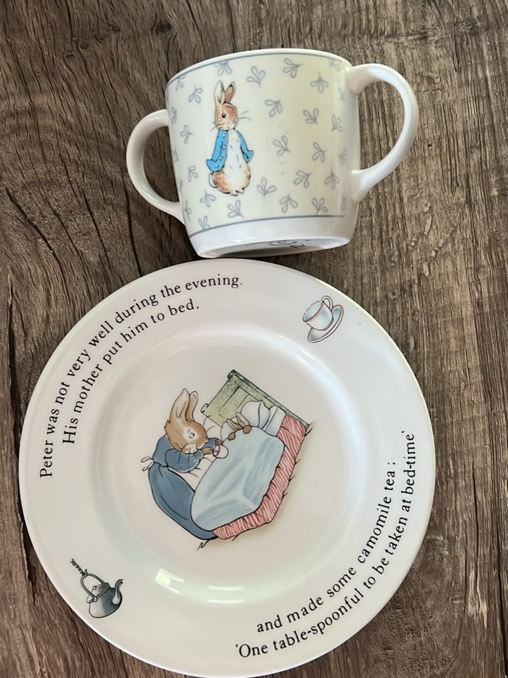 Wedgwood Classic Children Peter Rabbit Plate and Mug Set